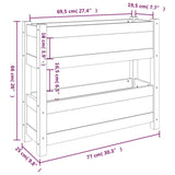 Planter Grey 77x25x66 cm Solid Wood Pine