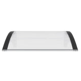 Door Canopy Black and Transparent 80x75 cm Polycarbonate