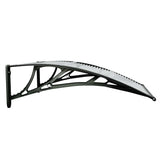 Door Canopy Black and Transparent 80x75 cm Polycarbonate