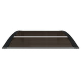 Door Canopy Black 100x75 cm Polycarbonate