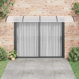 Door Canopy Black and Transparent 400x75 cm Polycarbonate