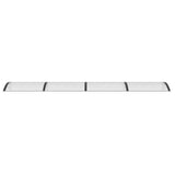 Door Canopy Black and Transparent 400x75 cm Polycarbonate