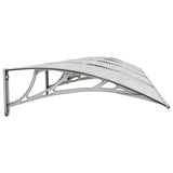 Door Canopy Grey and Transparent 400x75 cm Polycarbonate