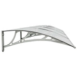 Door Canopy Grey and Transparent 400x75 cm Polycarbonate