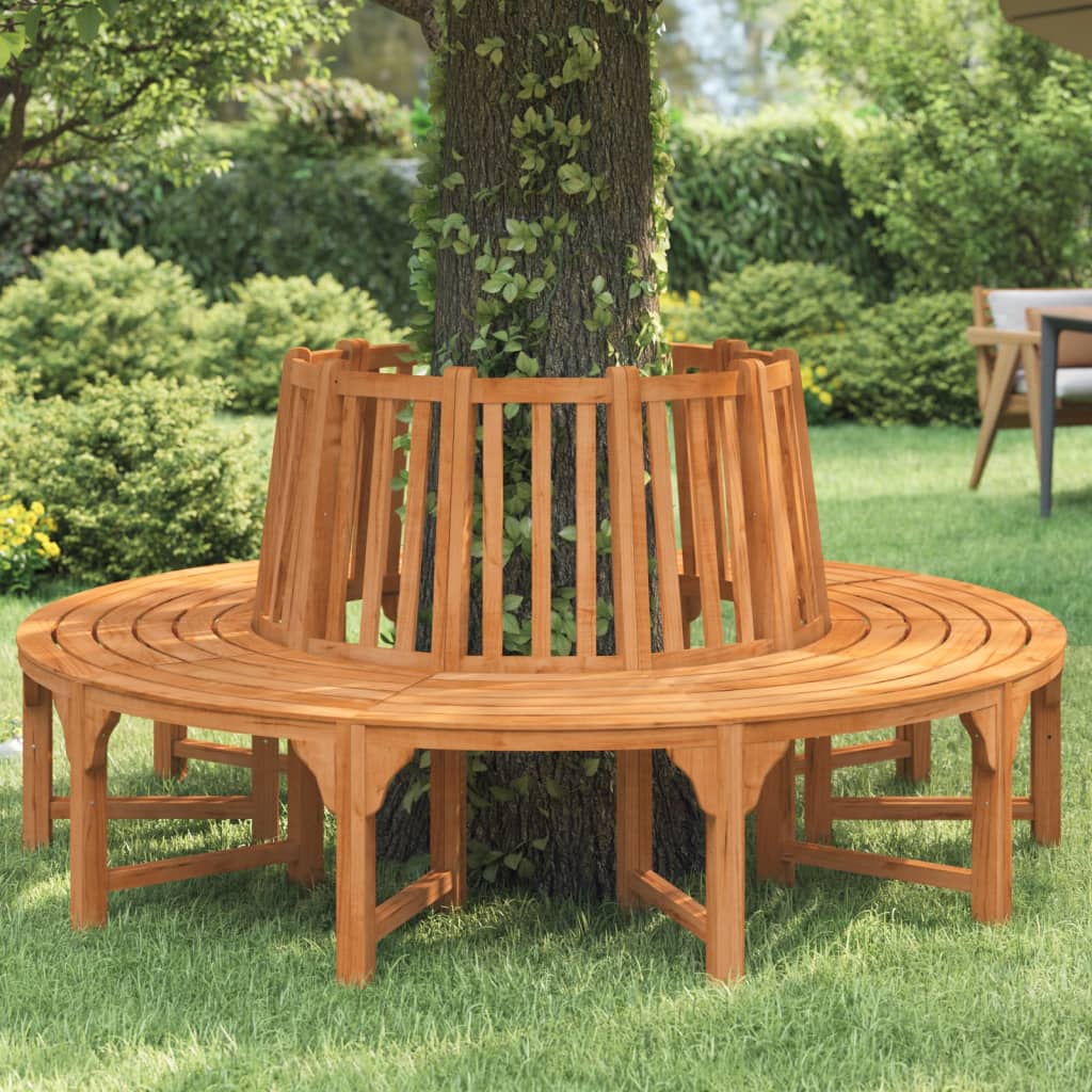 vidaXL Round Tree Bench Ø208 cm Solid Wood Eucalyptus