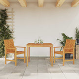 Garden Dining Set 3 pcs Brown 90 x 90 x 74 cm Solid acacia wood
