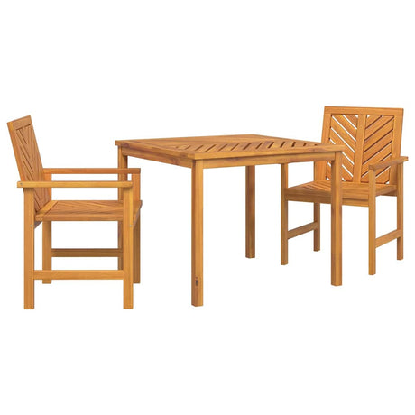 Garden Dining Set 3 pcs Brown 90 x 90 x 74 cm Solid acacia wood