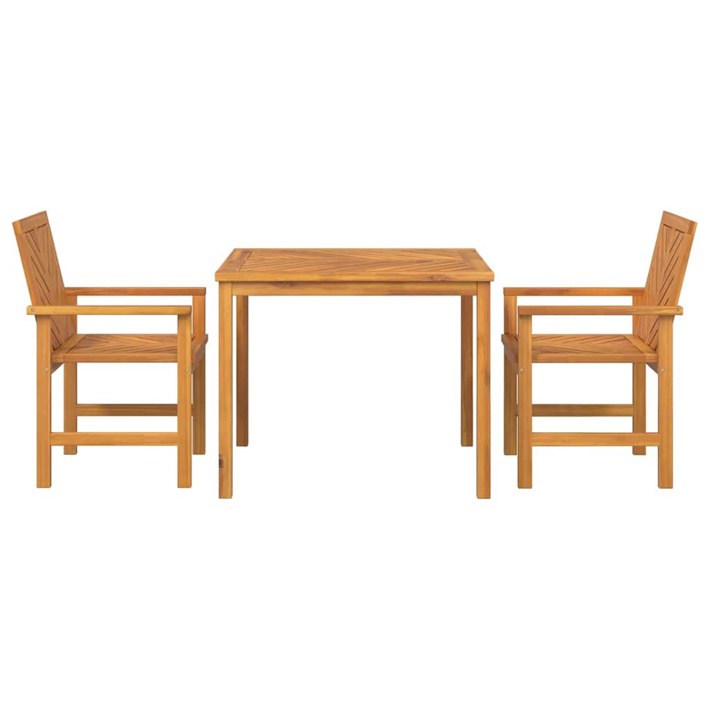 Garden Dining Set 3 pcs Brown 90 x 90 x 74 cm Solid acacia wood