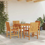 Garden Dining Set 5 pcs Brown 90 x 90 x 74 cm Solid acacia wood