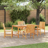 Garden Dining Set 5 pcs Brown 150 x 90 x 74 cm