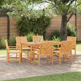 Garden Dining Set 7 pcs Brown Solid acacia wood