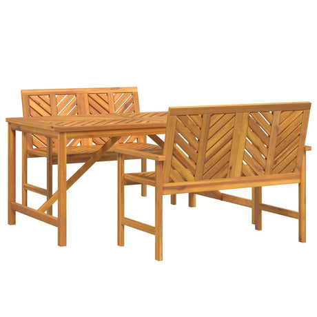 Garden Dining Set 3 pcs Brown 150 x 90 x 74 cm