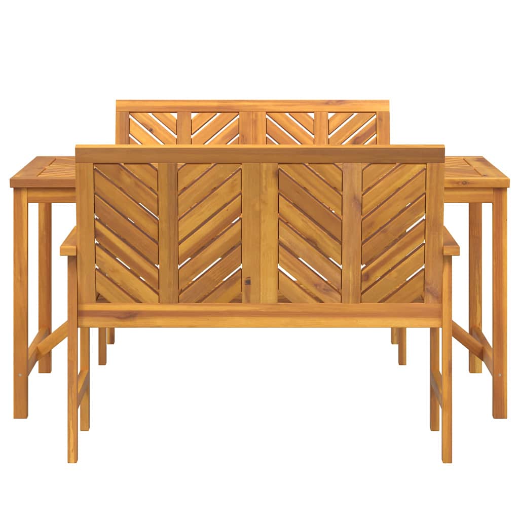 Garden Dining Set 3 pcs Brown 150 x 90 x 74 cm