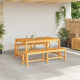 Garden Dining Set 3 pcs Brown 150 x 90 x 74 cm