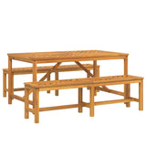 Garden Dining Set 3 pcs Brown 150 x 90 x 74 cm