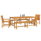 Garden Dining Set 5 pcs Brown Solid Acacia Wood