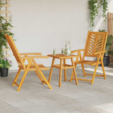 Garden Bistro Set 3 pcs Brown Solid acacia wood