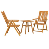 Garden Dining Set 3 pcs Brown Solid Acacia Wood