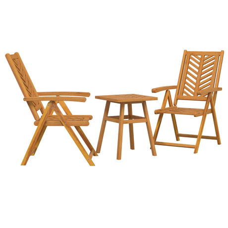 Garden Dining Set 3 pcs Brown Solid Acacia Wood