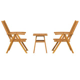 Garden Bistro Set 3 pcs Brown Solid acacia wood