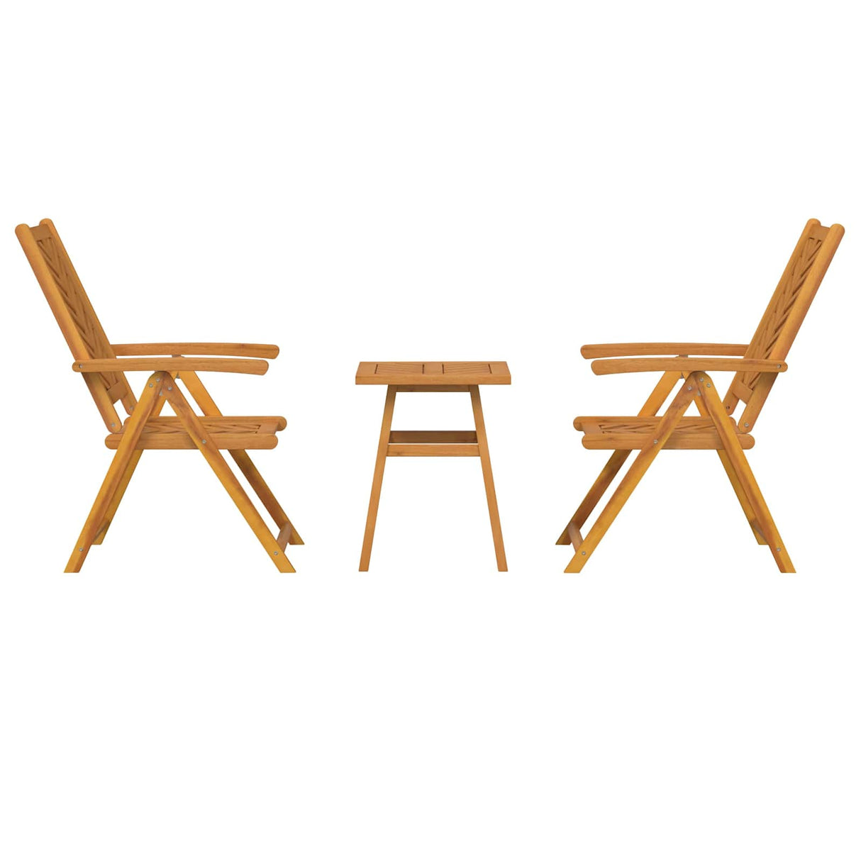 Garden Dining Set 3 pcs Brown Solid Acacia Wood