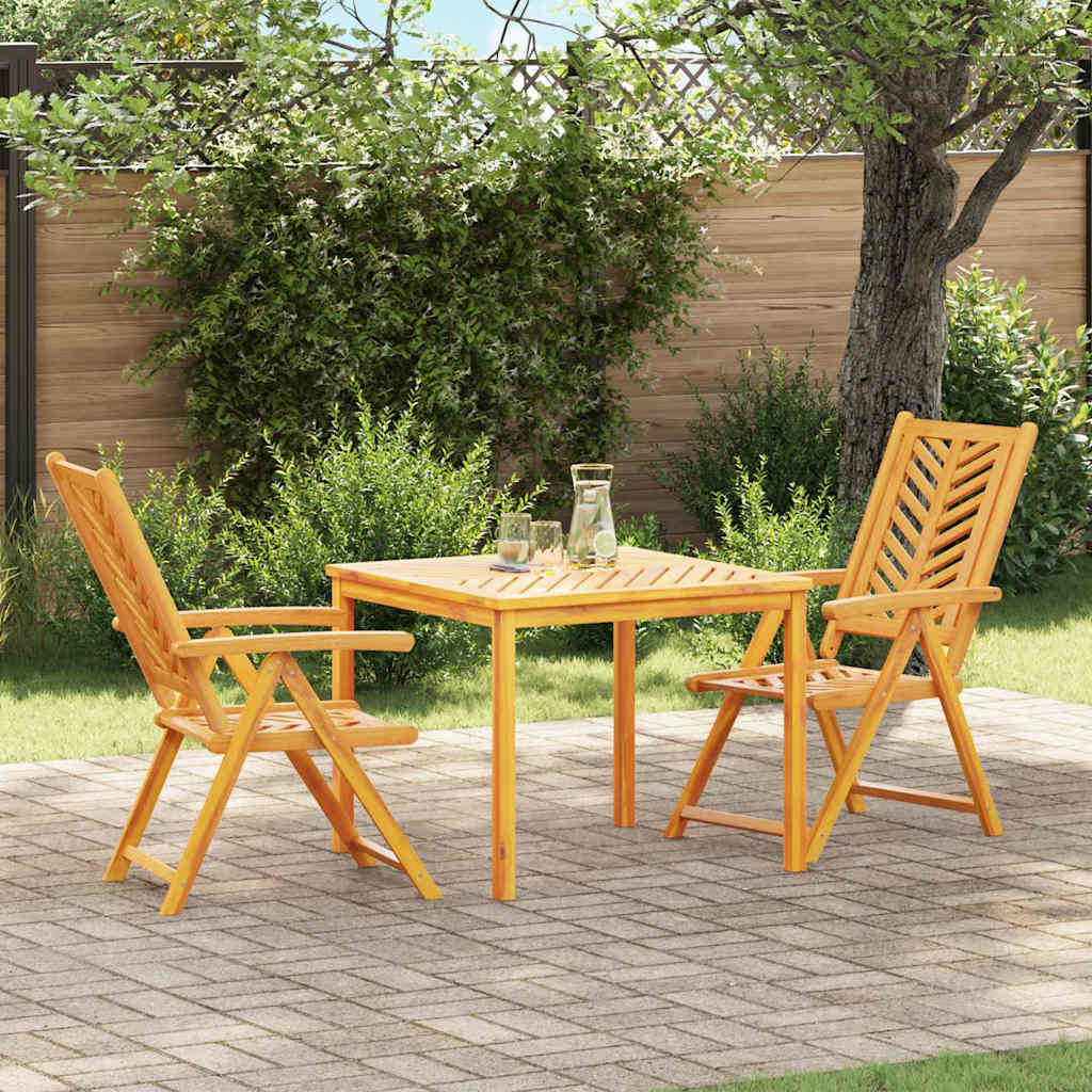 Garden Dining Set 3 pcs Brown 90 x 90 x 74 cm Solid acacia wood