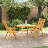 Garden Dining Set 3 pcs Brown 90 x 90 x 74 cm Solid acacia wood