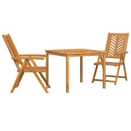 Garden Dining Set 3 pcs Brown 90 x 90 x 74 cm Solid acacia wood