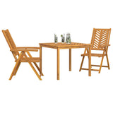 Garden Dining Set 3 pcs Brown 90 x 90 x 74 cm Solid acacia wood