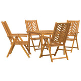 Garden Dining Set 5 pcs Brown 90 x 90 x 74 cm Solid acacia wood