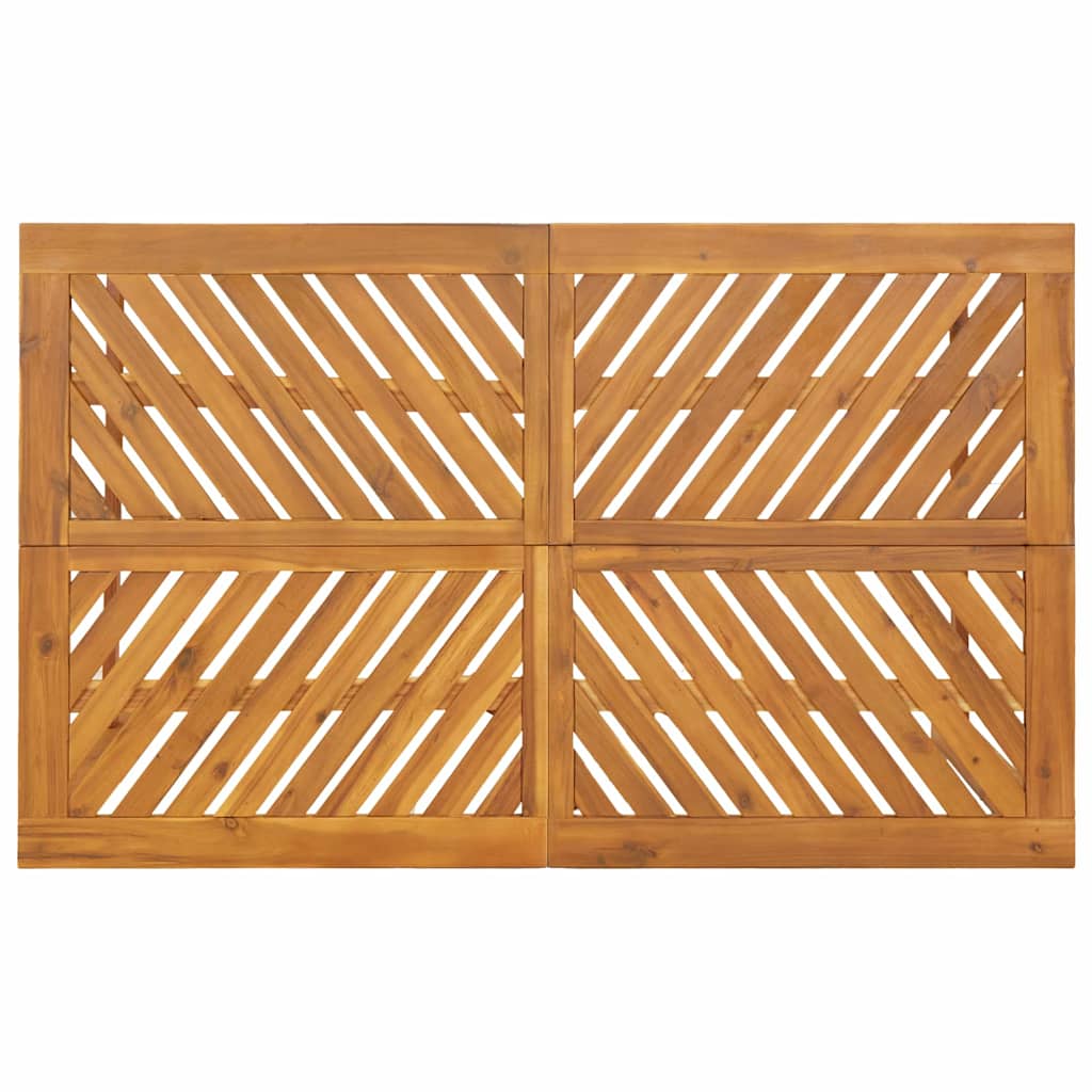 Garden Dining Set 7 pcs Brown Solid Acacia Wood