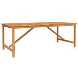 Garden Dining Set 9 pcs Brown Solid Acacia Wood