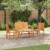 Garden Lounge Set Brown Solid Acacia wood