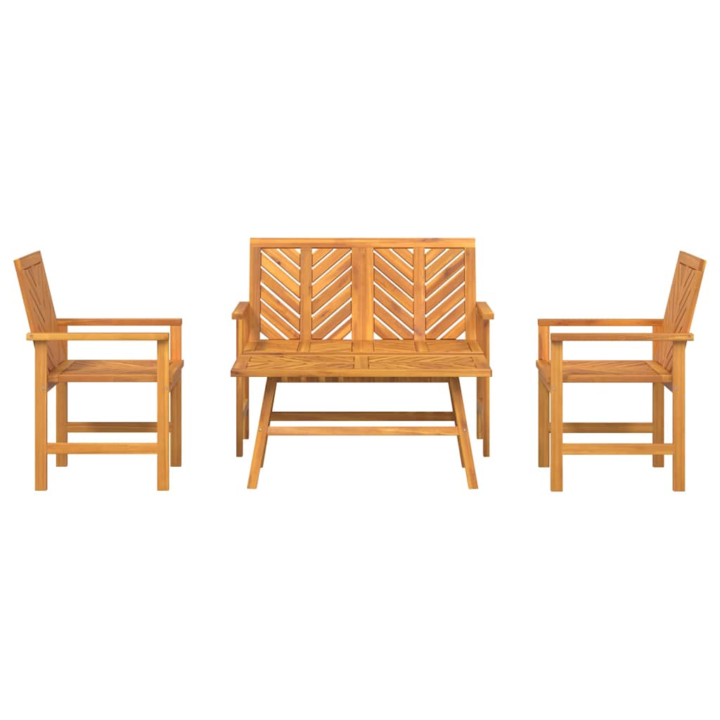 Garden Lounge Set 2 pcs Brown Solid Acacia wood