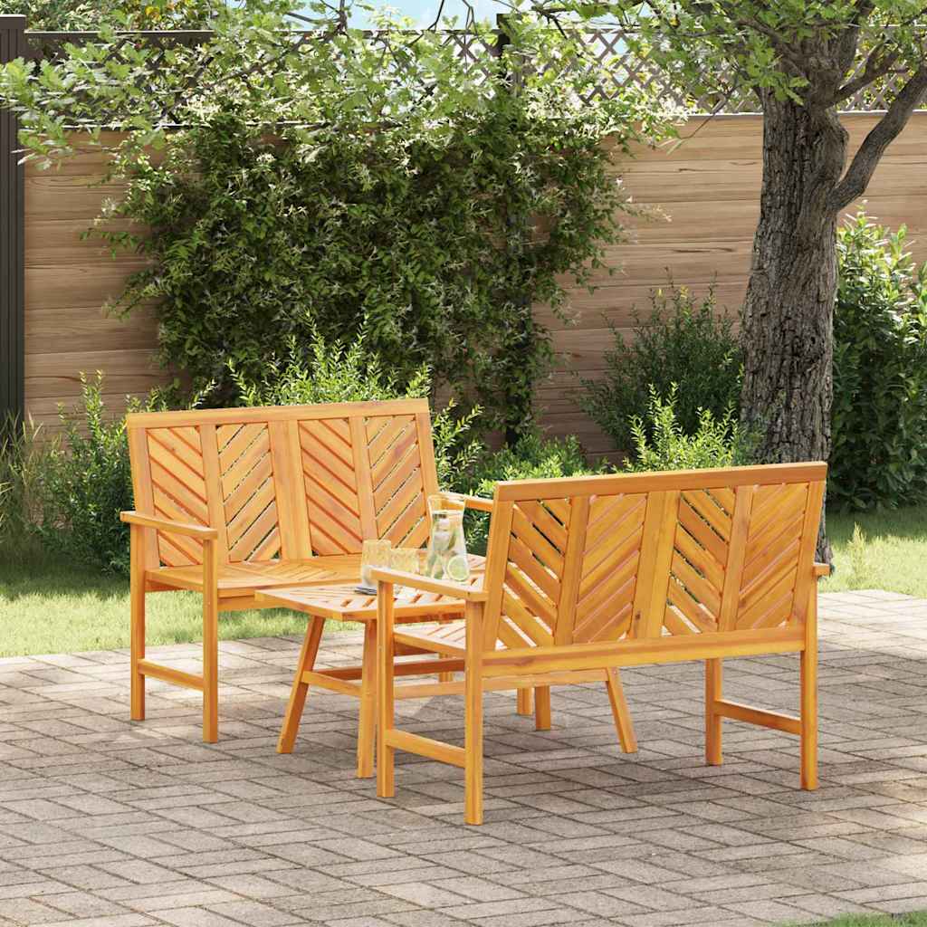 Garden Lounge Set 2 pcs Brown Solid Acacia wood