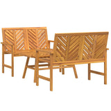 Garden Lounge Set Brown Solid Acacia wood
