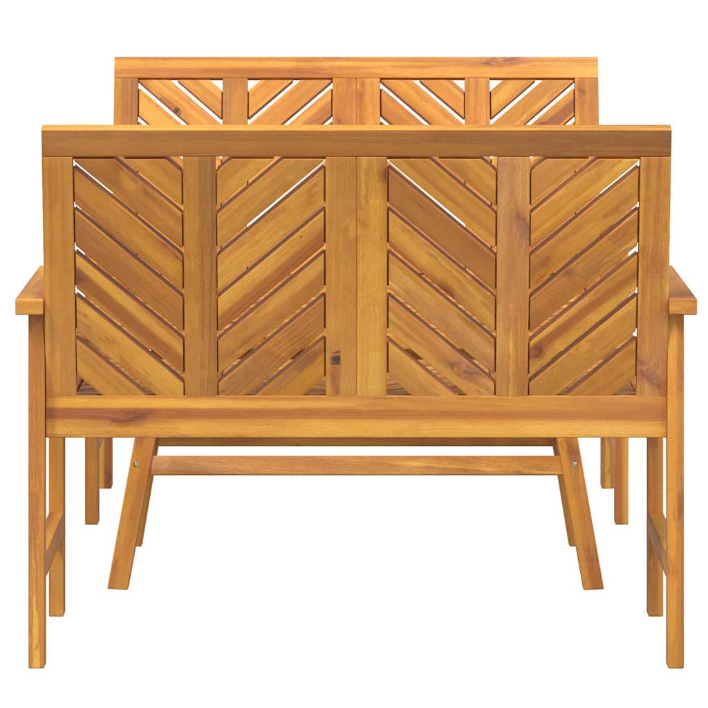 Garden Lounge Set 2 pcs Brown Solid Acacia wood