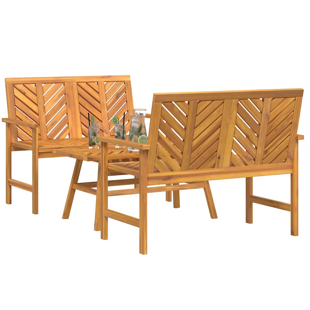 Garden Lounge Set 2 pcs Brown Solid Acacia wood