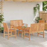 Garden Lounge Set 3 pcs Brown Solid Acacia wood