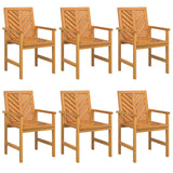 Dining Chair 6 pcs Natural 62.5 x 59 x 89 cm Solid Acacia Wood