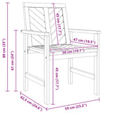 Garden Dining Chairs 8 pcs Brown 59 x 62.5 x 89 cm