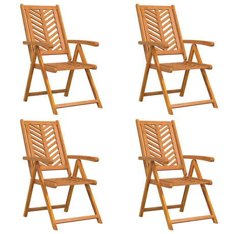 Reclining Chair 4 pcs Brown 57 x 71 x 90cm Wood