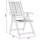 Reclining Chair 4 pcs Brown 57 x 71 x 90cm Wood