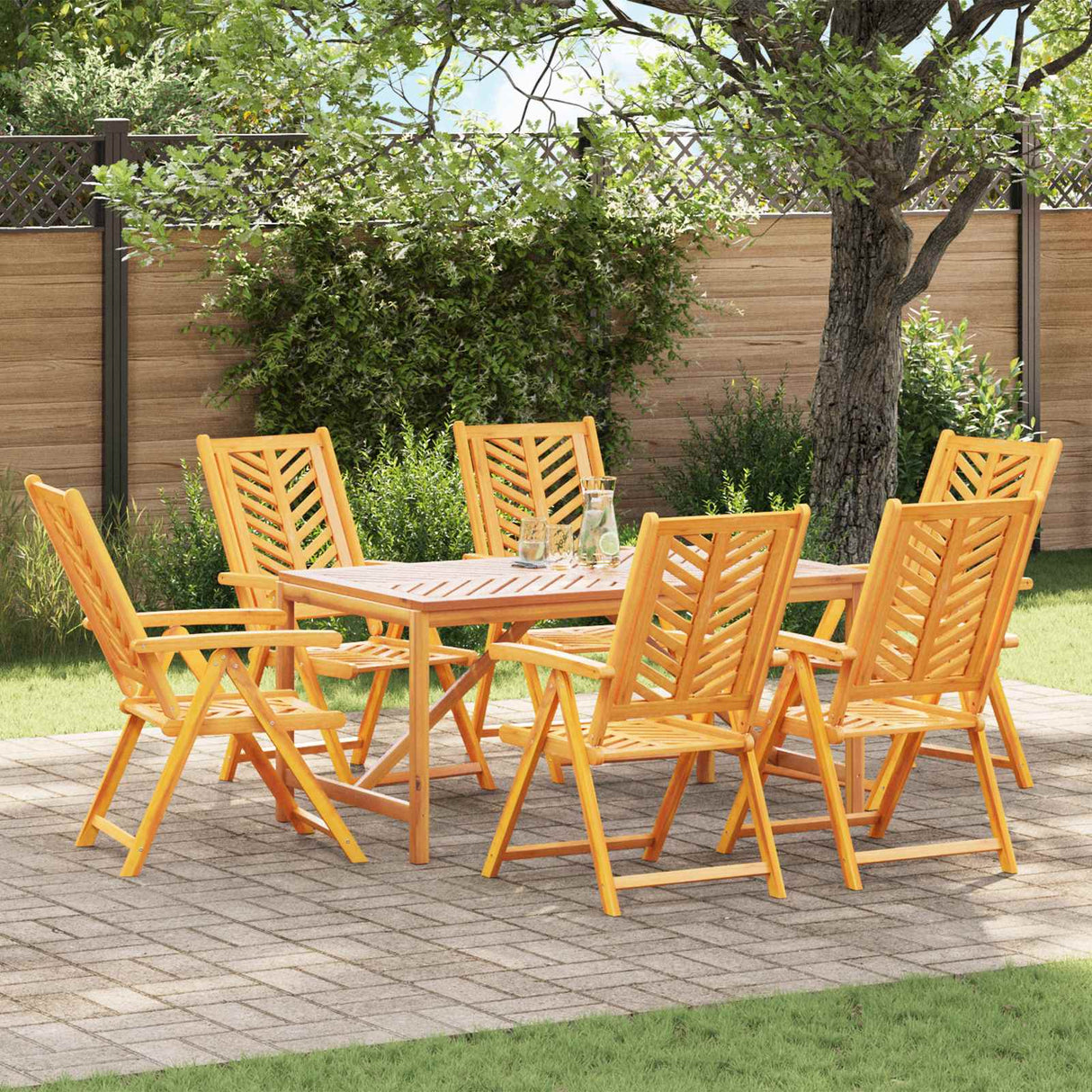 Garden Chair 6 pcs Brown 57 x 72 x 109 cm Solid Acacia Wood