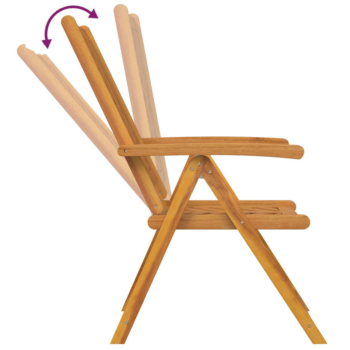 Garden Chair 6 pcs Brown 57 x 72 x 109 cm Solid Acacia Wood