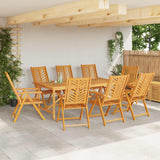 Garden Chair 8 pcs Brown 57 x 72 x 109 cm Solid Acacia Wood