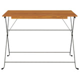 Folding Bistro Table 100x54x71 cm Solid Wood Acacia and Steel