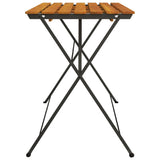 Folding Bistro Table 100x54x71 cm Solid Wood Acacia and Steel