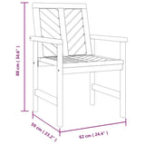 Garden Dining Chairs 3 pcs Solid Wood Acacia