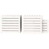3 Piece Garden Box Set White Solid Wood Pine
